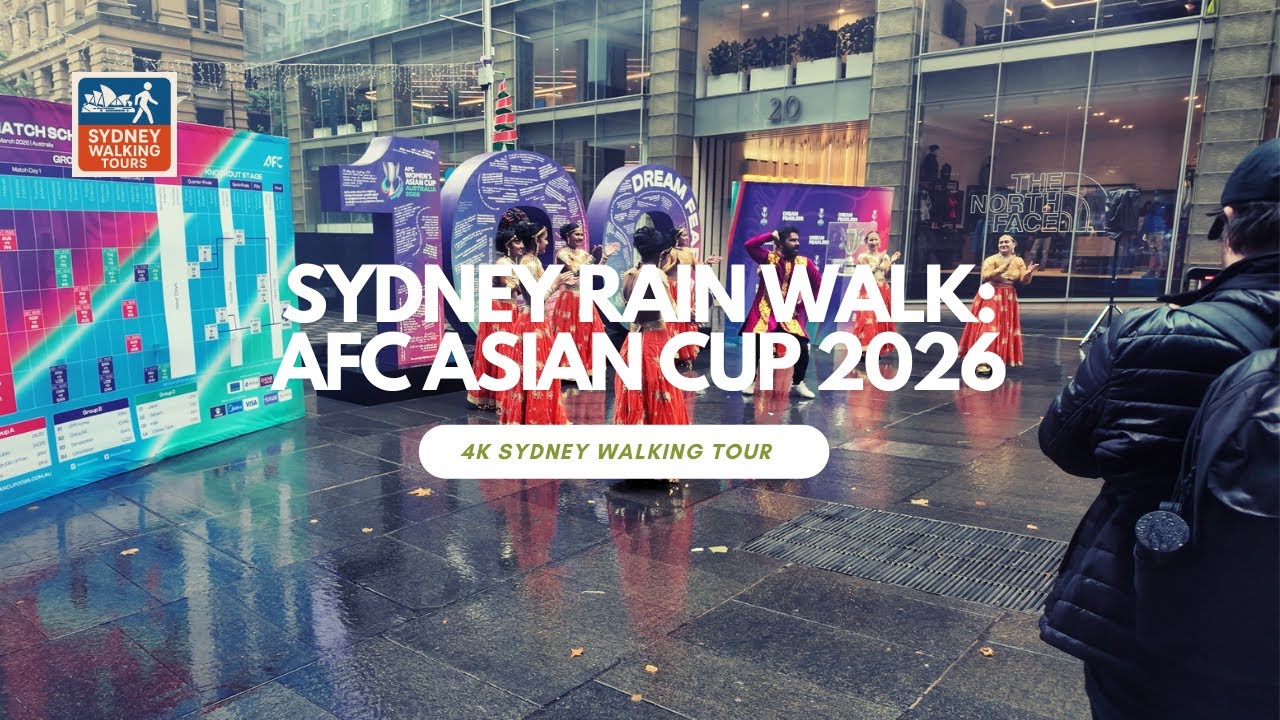 Sydney Rain Walk 🌧 | AFC Women’s Asian Cup 2026 100 Days Celebration at Martin Place