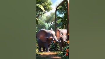 Elephants Can Recognize Themselves in Mirrors #facts #animals #shorts #animation