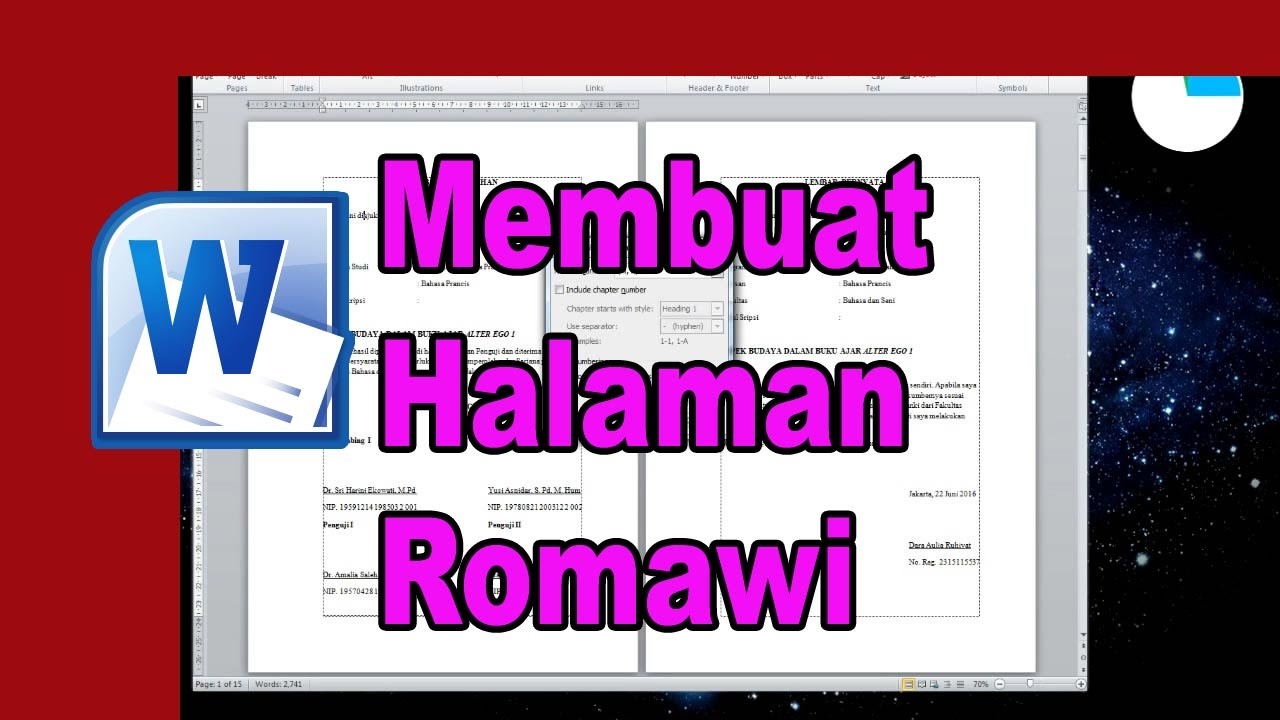 Membuat Halaman Romawi di Microsoft Word 