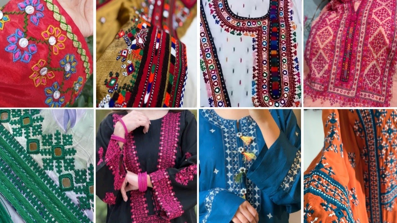 Hand Embroidery New Designs With Mirror Work |Sindhi And Balochi Embroidery Dress Designs.