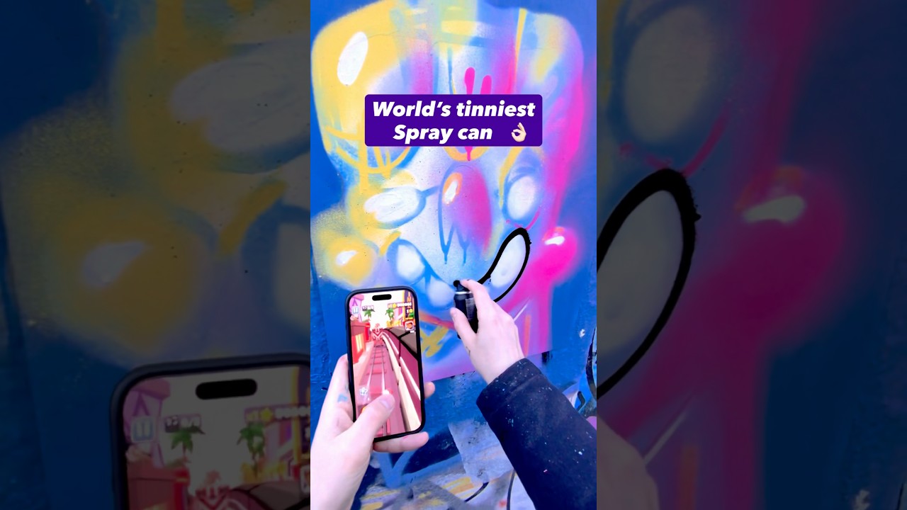 Graffiti with World Tinniest Spraycan 