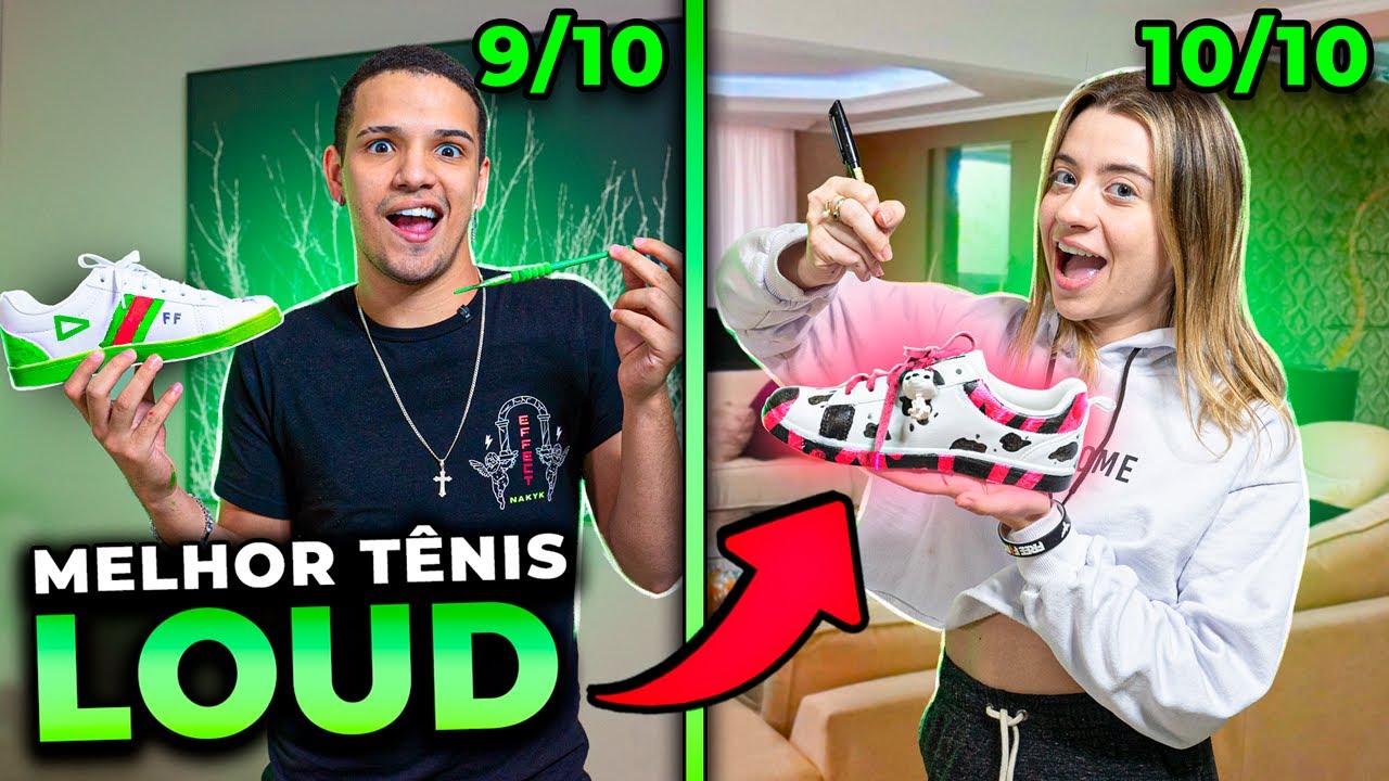 DEU CERTO!! CUSTOMIZAMOS OS MELHORES TÊNIS DA LOUD!! - YouTube