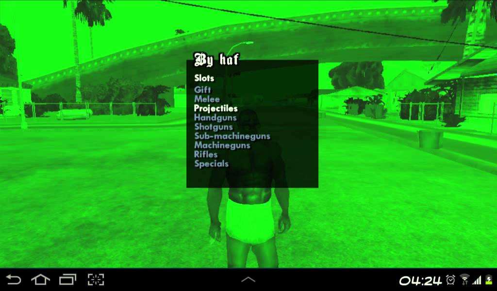 GTA San Andreas Menu Weapons v2 for Android Mod 