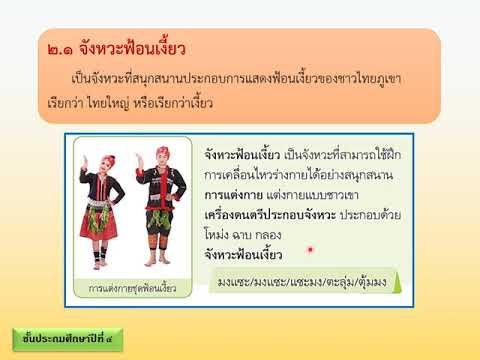 นาฏศิลป์ ป 4 หน่วยที่ 1 การเคลื่อนไหวประกอบจังหวะพื้นเมือง