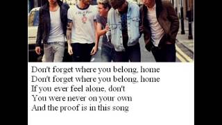 One Direction - Don't forget where you belong Lyrics video