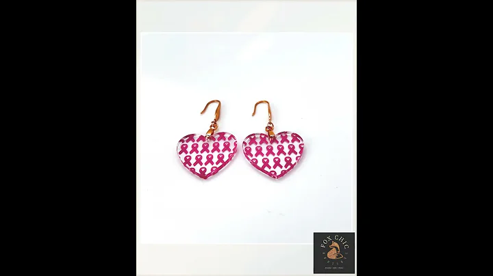 Pink Ribbon Earrings: Acrylic Breast Cancer Awareness Jewelry