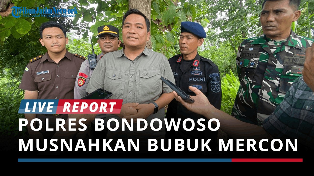 Polres Bondowoso Musnahkan 25 Kg Bubuk Mercon yang Akan Dijual untuk Petasan Idul Fitri