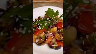 #53 (арх 16) Тёплый салатик с баклажаном 🍆 и курицей 🍗