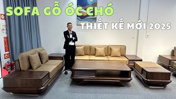 Sofa Gỗ Óc Chó Thiết Kế Mới Nhất 2025 | Sofa Gỗ Óc Chó Kết Hợp Da Bò Tự Nhiên Sang Trọng Thanh Lịch