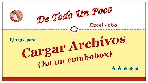 Cargar archivos de una carpeta en un combobox.