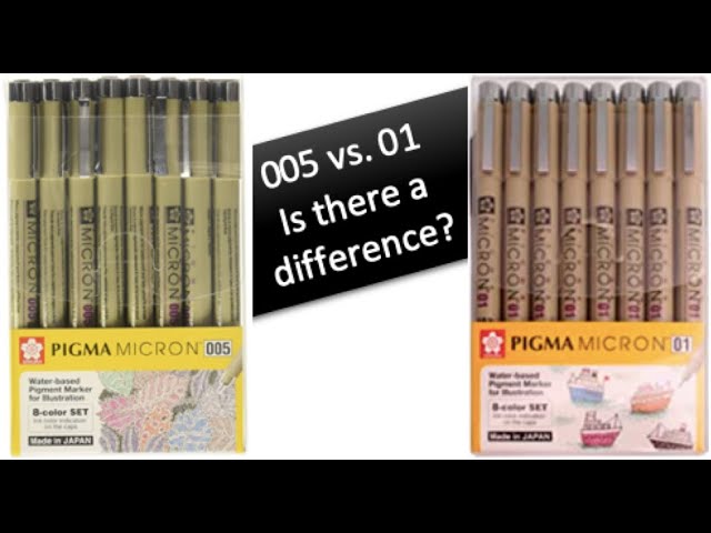 Pigma Micron Pens 05 & 005 (SWATCHES + WATERPROOF TEST) 