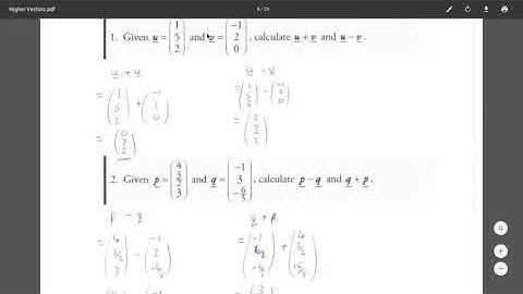 Higher Maths Vectors Lesson 1C Ex 5A more N5 revision and Basis Vectors