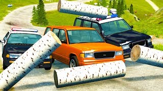OFF ROAD POLICE CHASES GONE HORRIBLY WRONG!  BeamNG Drive Crash Test Compilation Gameplay
