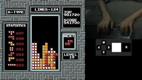 [NES Tetris] Invisible Piece Maxout (Game Genie code ATEEXZSZ)