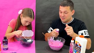 أسود مقابل التحدي الوردي!BLACK VS PINK in Best Amazing Kids Challenge