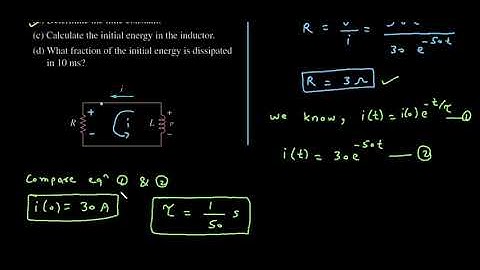 Source free RL circuit 8 | Electrical and Electronics Engineering | Electrical Engineering