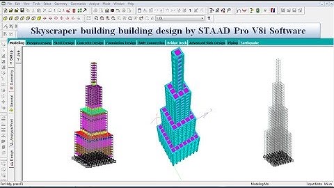 Skyscraper building design by using STAAD Pro V8i Software