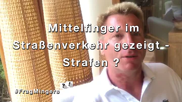 Kann man wegen Mittelfinger zeigen angezeigt werden?