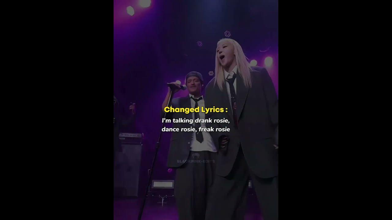 Bruno Mars changed APT lyrics for Rosé 😂 #rosé #brunomars #apt