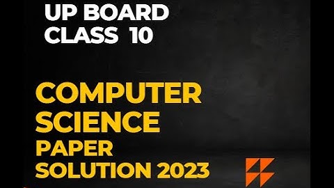 Class 10 UP Board Computer Science paper solution 2023 in Hindi