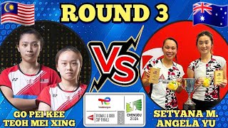 (R3)🇲🇾GO PEI KEE-TEOH MEI XING 🆚️ 🇦🇺SETYANA MAPASA-ANGELA YU🔥‼️#ubercup2024