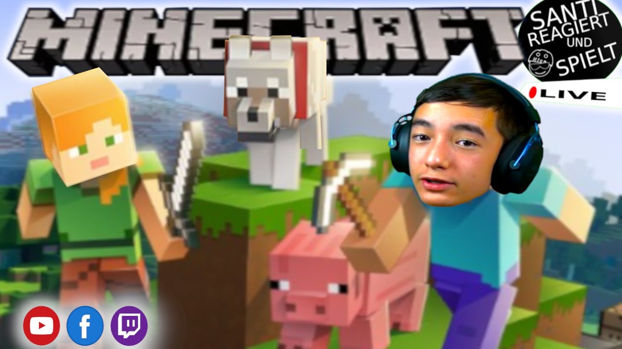 Santi BoZ spielt Minecraft mit Freunden 😂😂😂 und macht Just ...