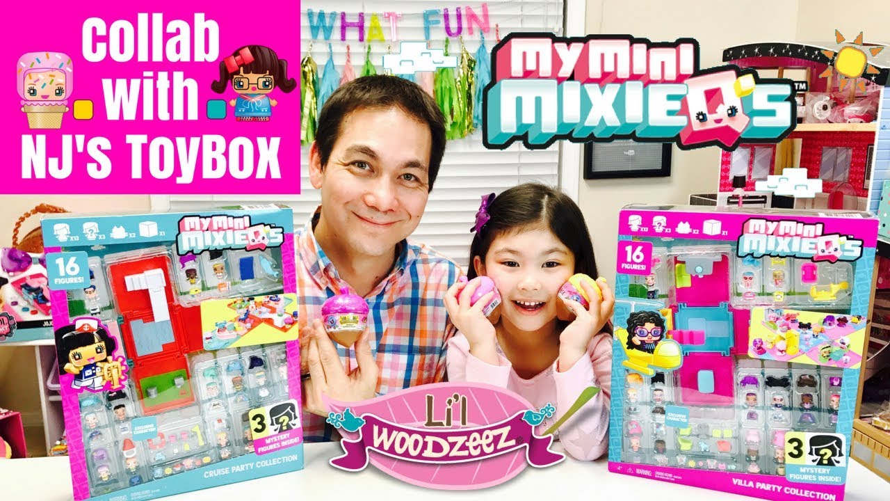 NJ's ToyBox Collab! My Mini MixieQ's + Lil Woodzeez Series 3! MMMQs Cruise + Villa Party Collection