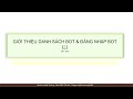#14_ Giới thiệu danh sách BOT và đăng nhập