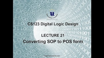 21. Converting SOP Expression to POS Form