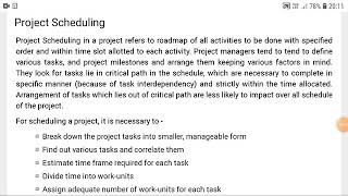 Lecture-14 Project Scheduling in Software Engineering in eng hindi