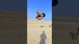 “Perfect Backflip Landing in Slow Motion 💥”#shorts #backflip #acrobatics #gymnast @raviflipper01