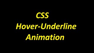 CSS - Link hover underline animation