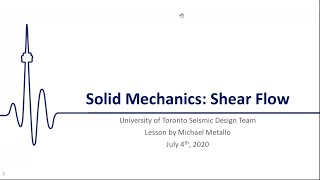 Seismic Academy #6 - Solid Mechanics: Shear Flow