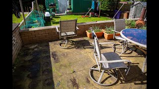 A little look at before and after jetwashing my garden patio today