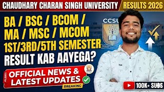 Ccsu Result 2026 Out? Ba Bsc Bcom 1St, 3Rd, 5Th Sem Result News Today Official Update