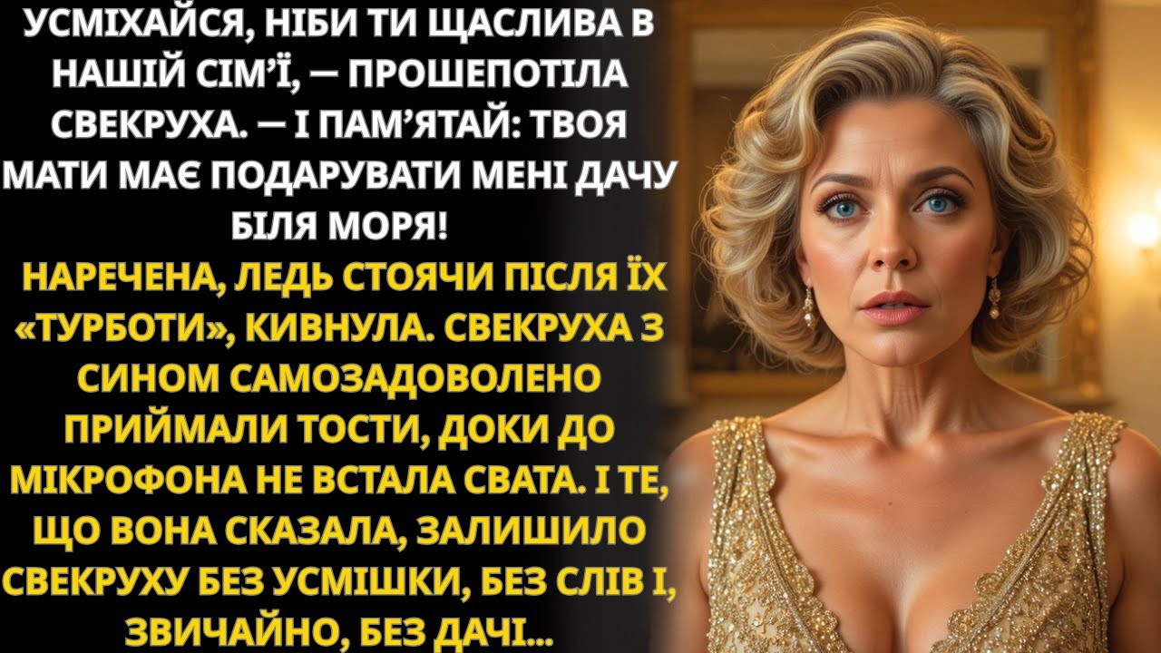 Свекруха вимагала дачу, але тост сватьї змусив її заніміти — без слів, без усмішки, без мрії