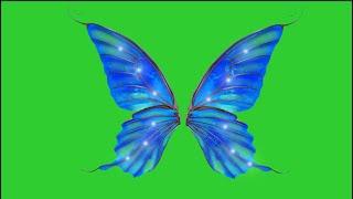 Blue fairy wings green screen pack @artrickanimegreenscreen9871