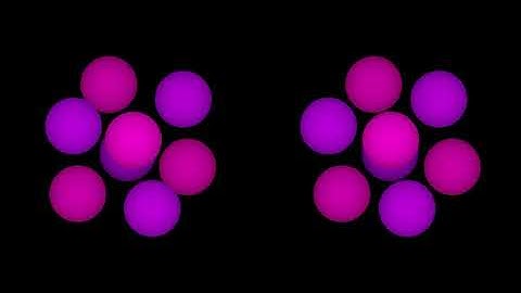 8-balls-3d. Rotation in four-dimensional space. 4D. Fourth dimension. Hyperspace.
