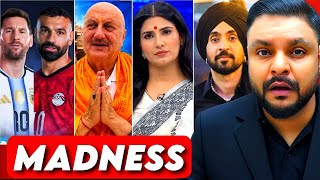 TOTAL MADNESS! FIFA Match | Anupam Kher | Rubika Liyaqaut | Diljit Movie | Mr Reaction Wala