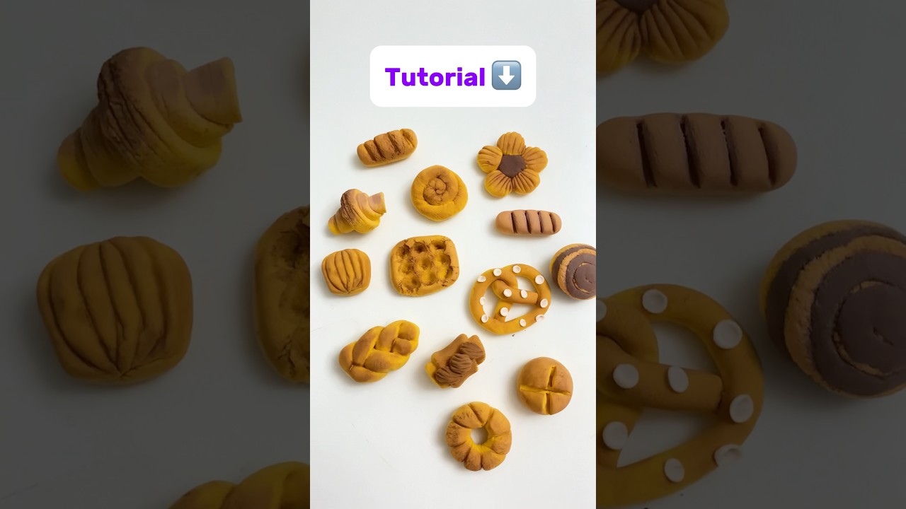DIY Miniature Bakery with clay