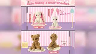 Review: Easter Crochet Kit for Beginners, Bunny and Bear Crochet Kit with Step-by-Step Video T...
