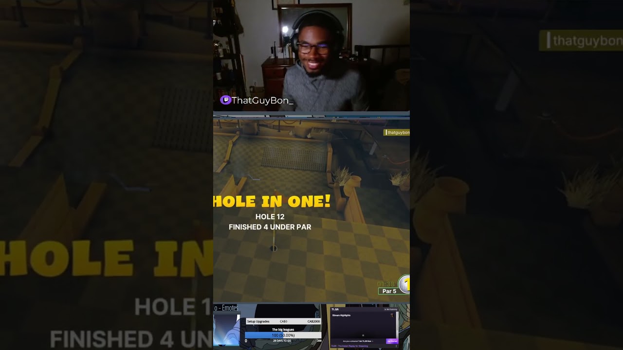 I think bro wants to talk about his hole in one | 