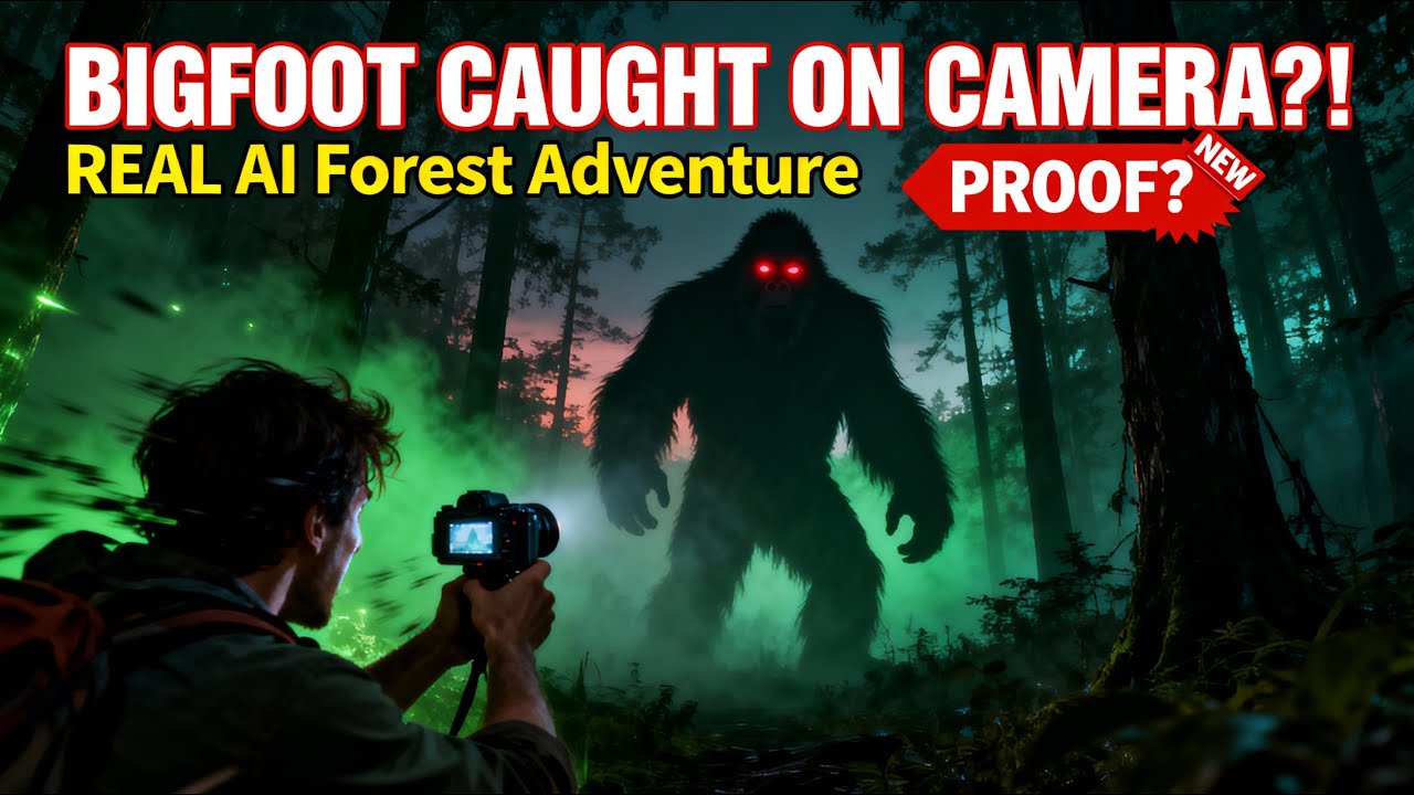 BIGFOOT CAUGHT ON CAMERA?! Terrifying AI Forest Adventure Hunt Gone Wrong!
