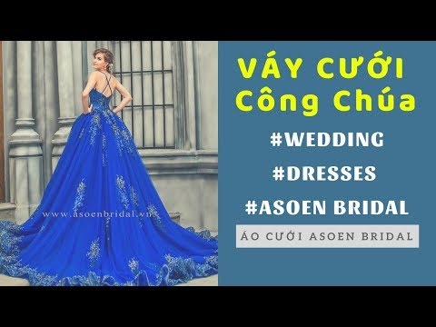 Váy Cưới Công Chúa Màu Xanh - Váy cưới công chúa màu xanh sang chảnh tại TPHCM | Áo cưới đẹp Asoen Bridal