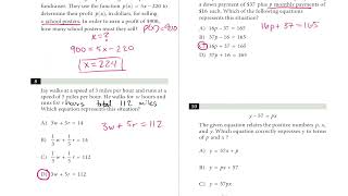 Digital SAT Test 9 Module 1 TI Nspire CAS and Desmos