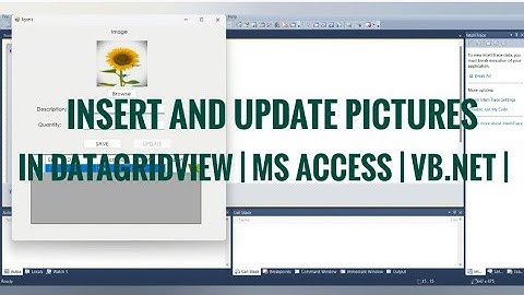 How to insert and update pictures in datagridview using MS Access in VB.net