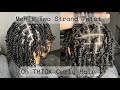 Two Strand Twist on Mens Thick Curly Hair With Braided Roots