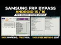 "New Method 2026" All Samsung FRP Bypass Android 15/16 | Google Account Remove Samsung Free Method