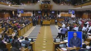 Fists fly as EFF removed from Parliament again