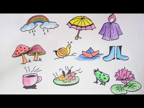 Featured image of post How To Draw Rainy Season : How to draw easy and simple scenery with oil pastels.